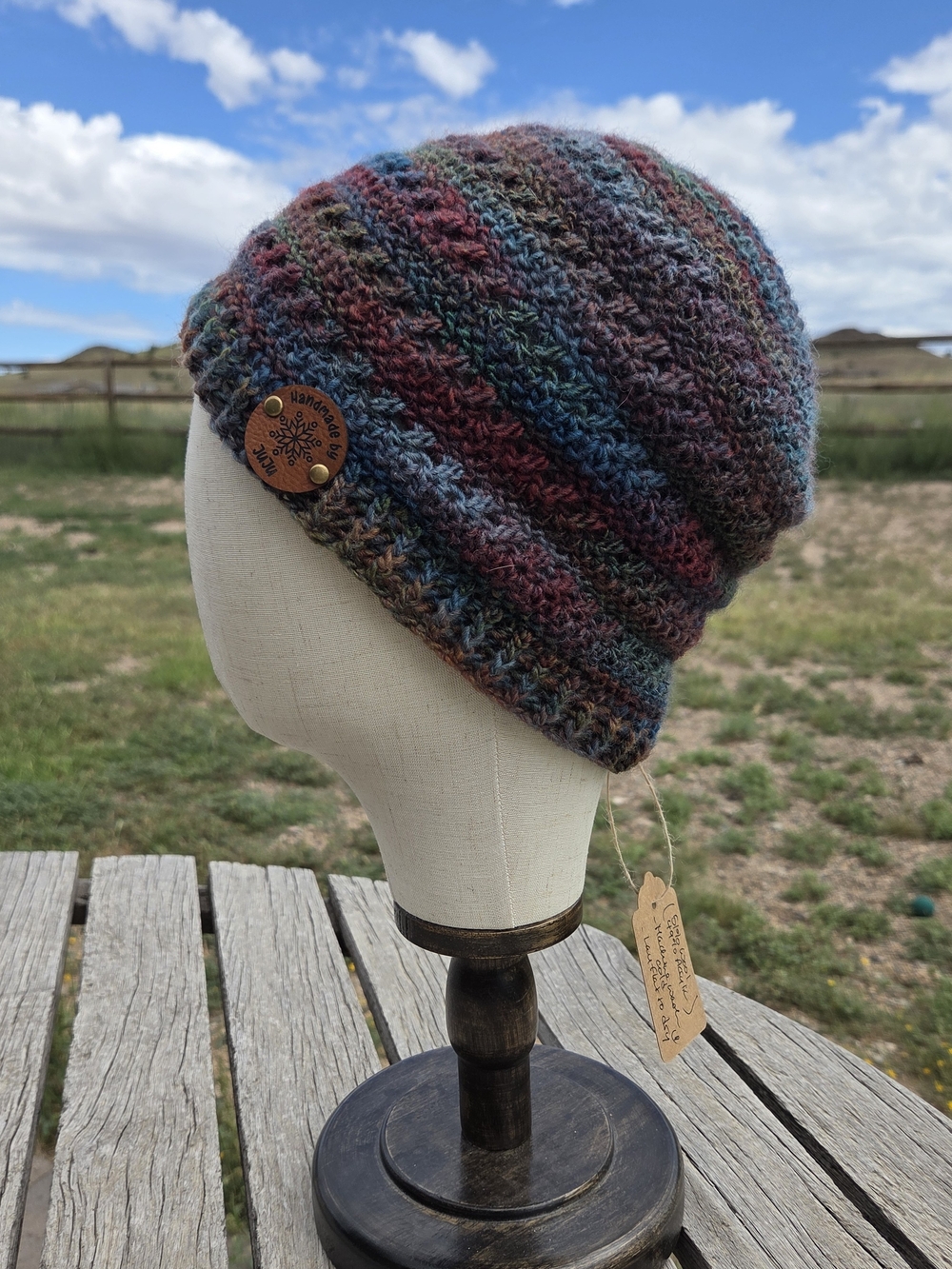 Artisan Handmade Lightweight Wool Blend Unisex Crochet "Cabin Fever" Beanie Hat